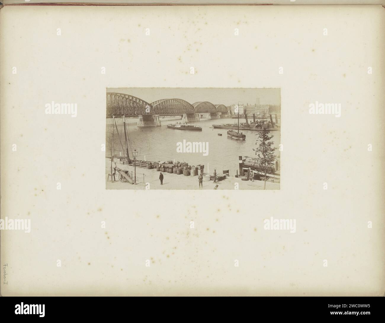 Willemspoorbrug over the Nieuwe Maas in Rotterdam, Anonymous, c. 1880