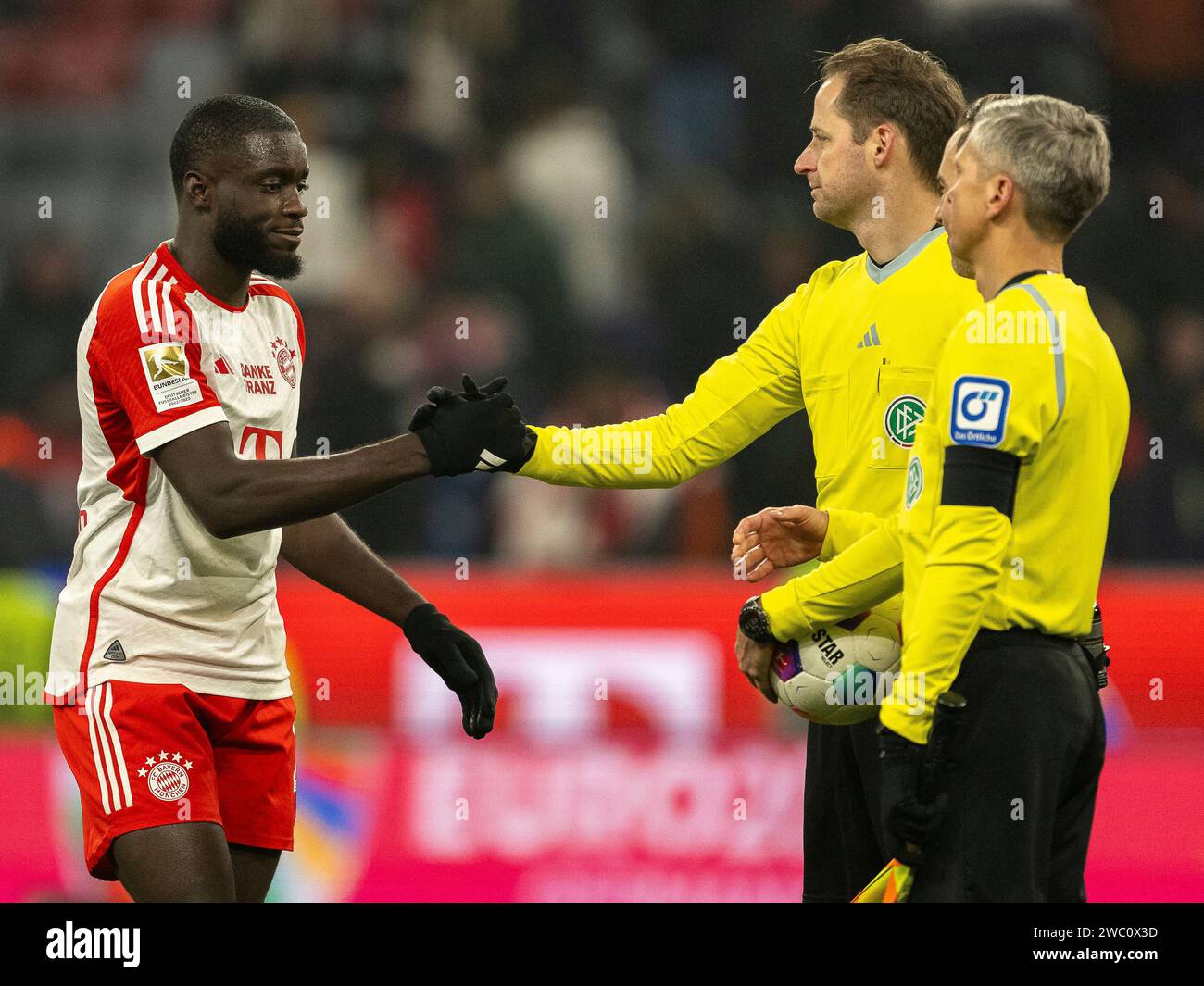  Muenchen, Deutschland. 12th Jan, 2024. Dayot Upamecano (FC Bayern Illustration 