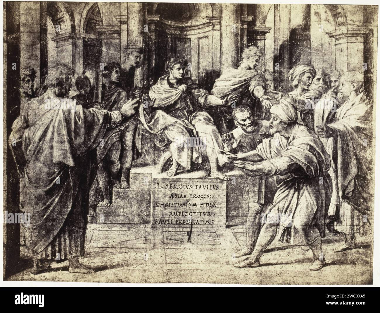 Photo production of a drawing by Rafaël, study for the conversion of