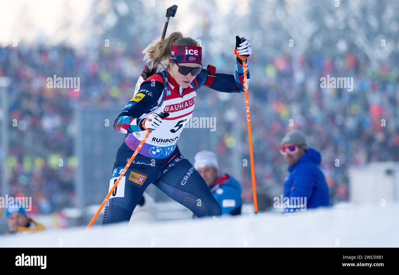 Ruhpolding, Germany. 12th Jan, 2024. Biathlon World Cup, sprint 7.5 km