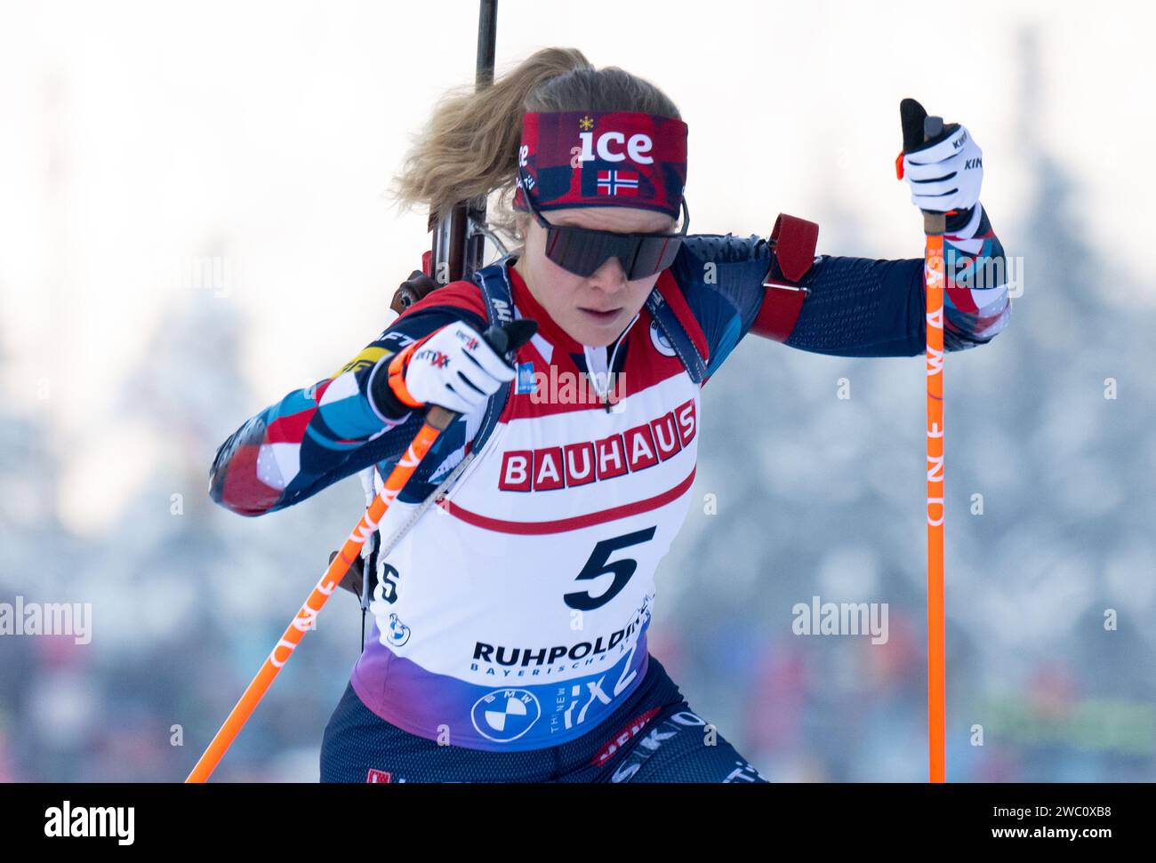 Ruhpolding, Germany. 12th Jan, 2024. Biathlon World Cup, sprint 7.5 km
