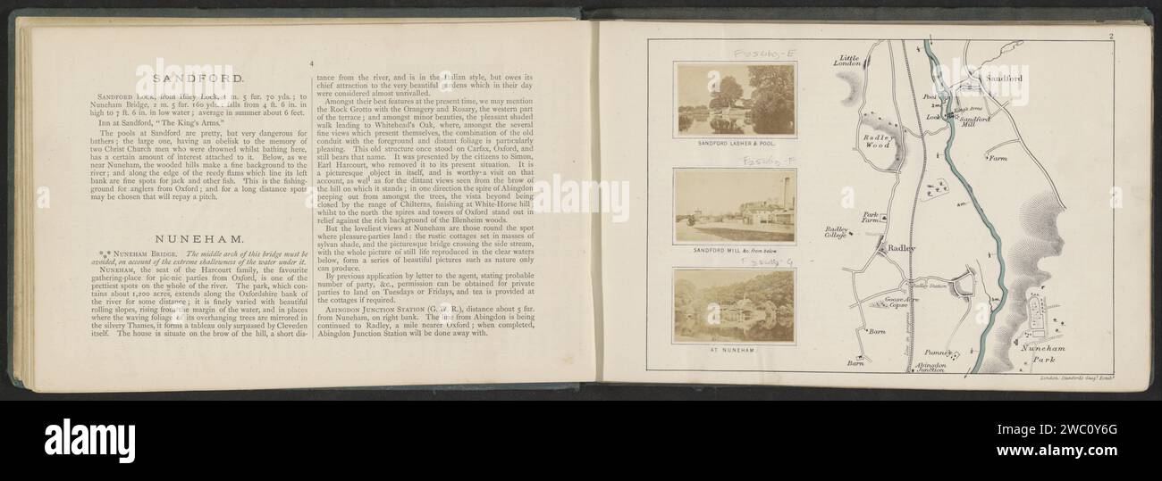 View of a bridge at Nuneham Courtenay, Henry W. Taunt, 1871 photograph  Nuneham Courtenay photographic support albumen print bridge Nuneham Courtenay. Thames Stock Photo