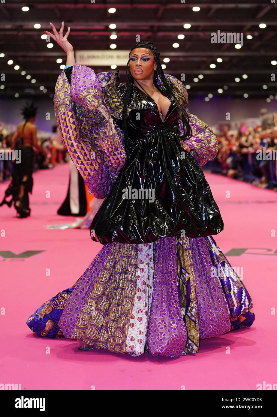 An act during the opening of RuPaul's DragCon UK 2024 at ExCeL London