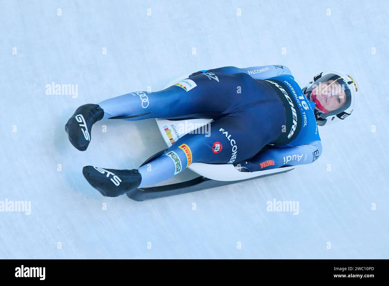 Innsbruck, Österreich 13.- 14. Januar 2024: Eberspächer Rennrodel Weltcup - 2023/2024 - 13.01.2024 Im Bild: Verena Hofer (ITA) Stock Photo