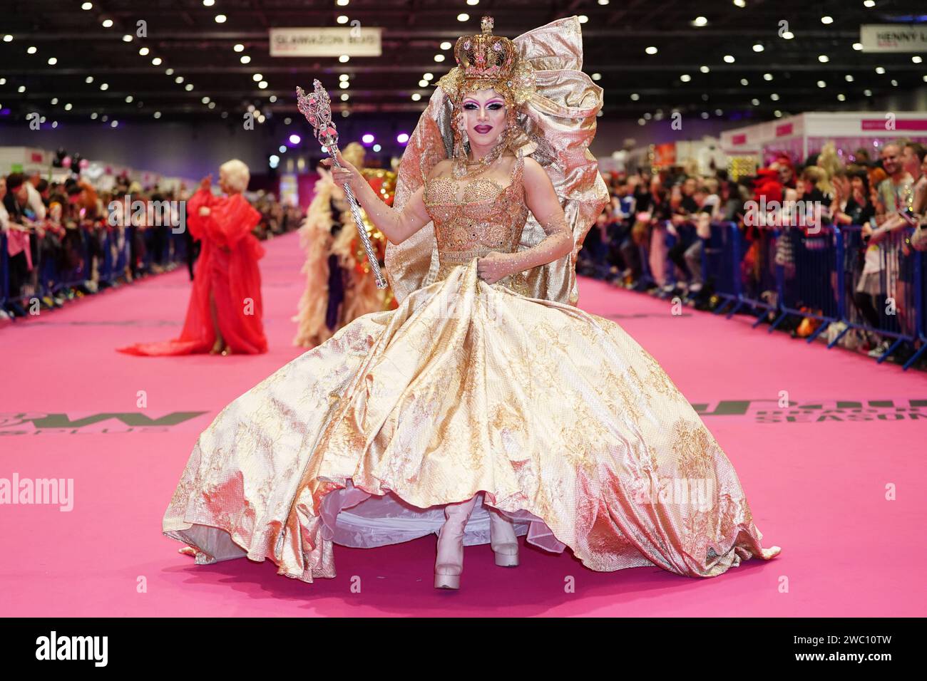An act during the opening of RuPaul's DragCon UK 2025 at ExCeL London