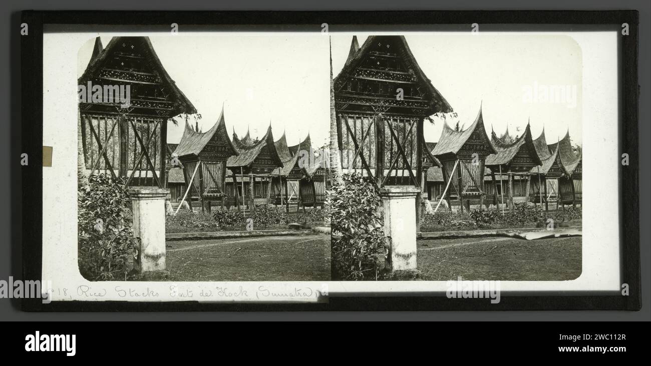 Fort de Kock in Bukittinggi, Sumatra, Woodbury & Page (possibly), 1857 - 1864 photograph  Bukittinggi glass slide fortress Fort those chef Stock Photo