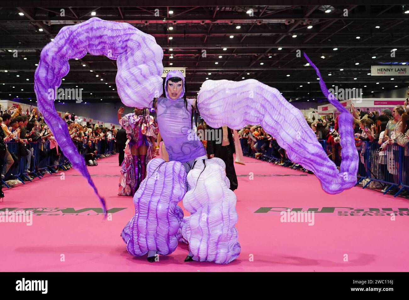 An act during the opening of RuPaul's DragCon UK 2025 at ExCeL London