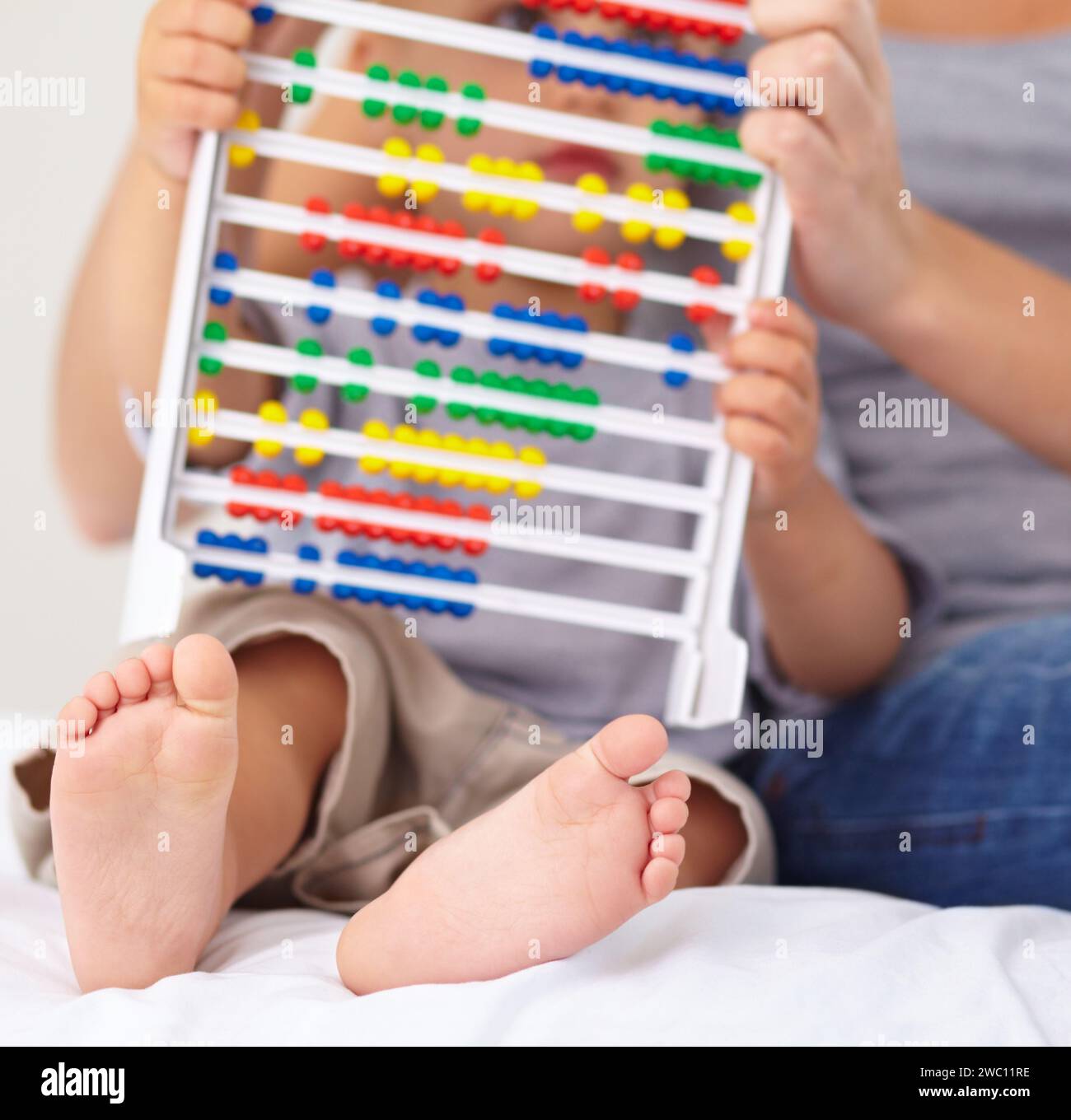 Infants Doing Math Abacus, math and baby with mother playing, learning and teaching for ...