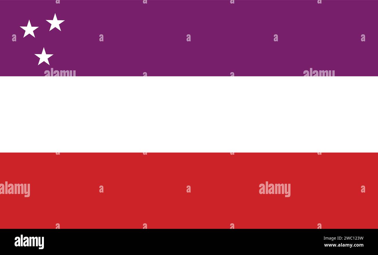 3d flag of Assyrian people, Ethnic group, isolated on background with copyspace Stock Vector