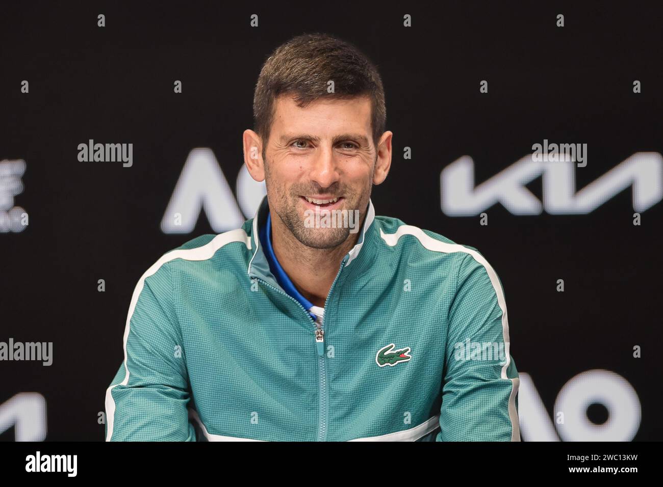 Djokovic australian open 2024 press hires stock photography and images