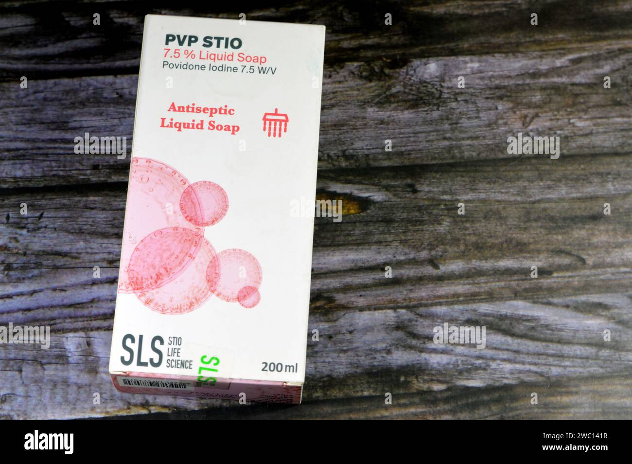 Cairo, Egypt, January 11 2024 PVP Stio liquid soap povidone iodine 7.5