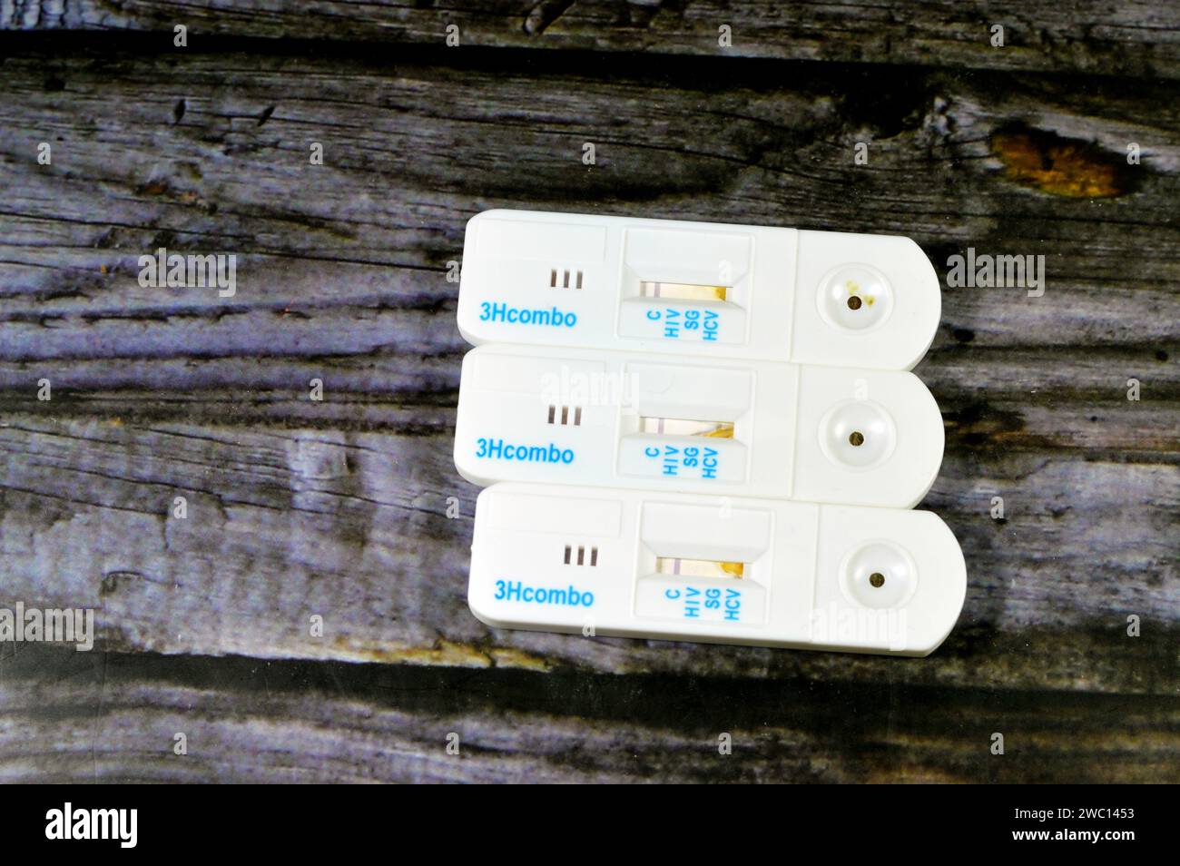 Cairo, Egypt, January 11 2024 Artron Rapid blood test cassette kit for Hepatitis C virus