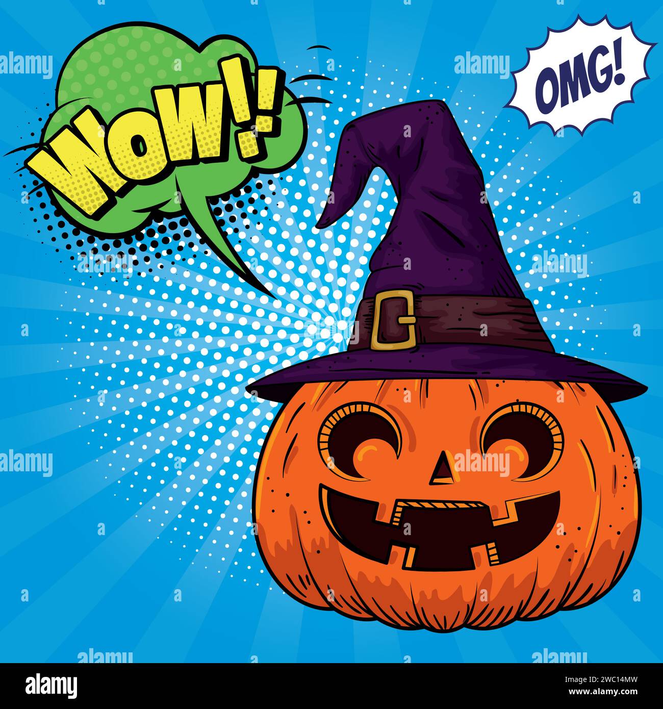 pumpkin-cartoon-speech-bubble-pop-art-design-vector-image-stock-vector