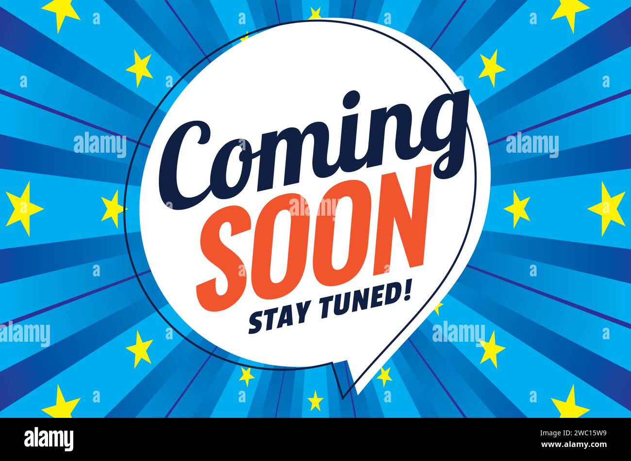 coming soon bubble speech pop art design vector Stock Vector
