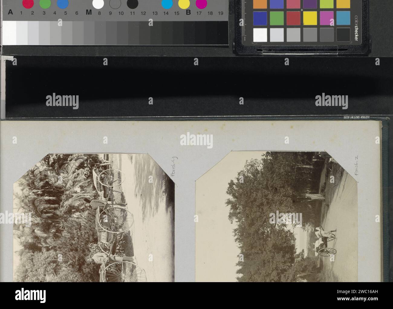 Three men with a rickshaw in Durban, South Africa, t.o. Oole (Possible