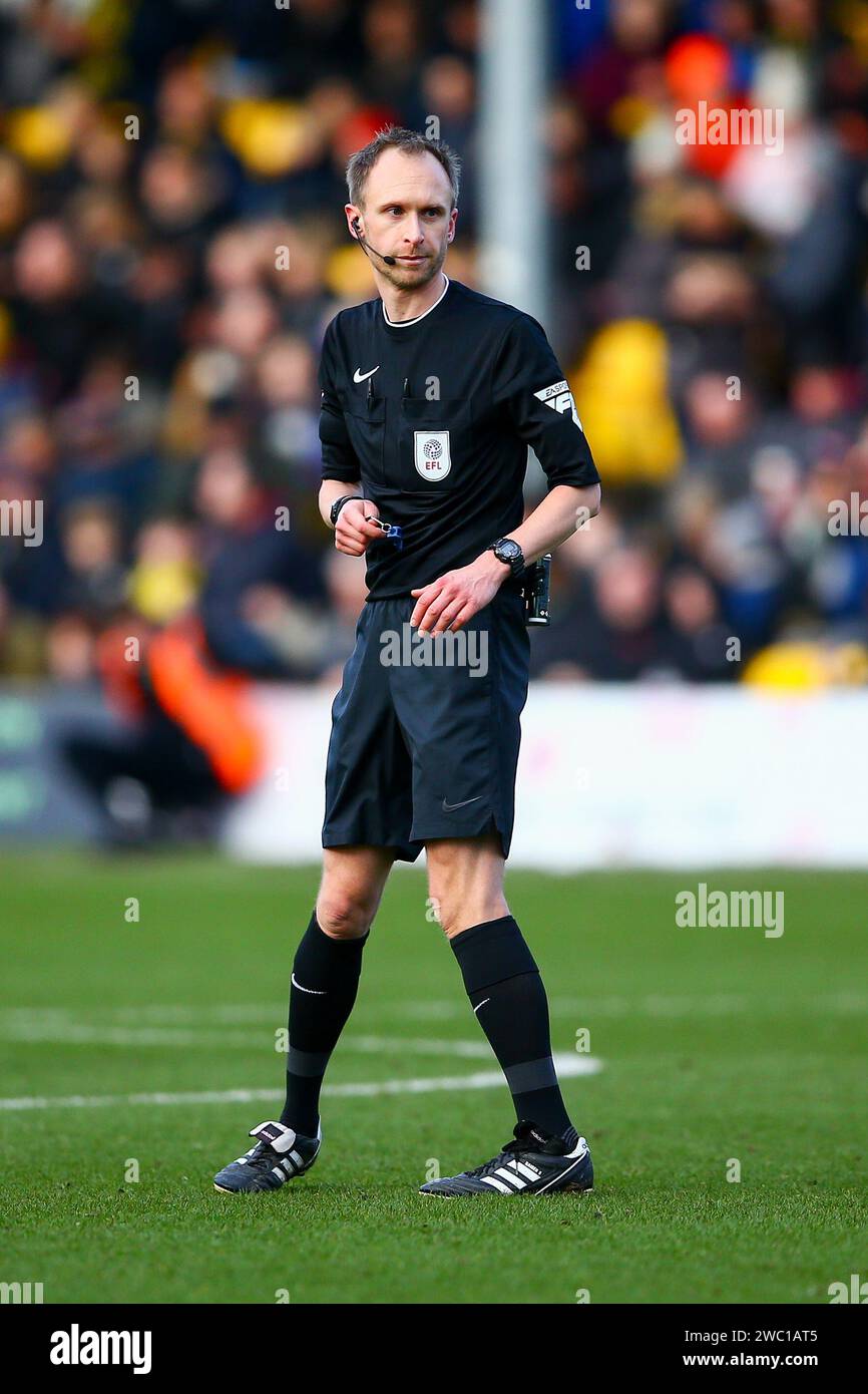 The EnviroVent Stadium, Harrogate, England 6th January 2024 Referee