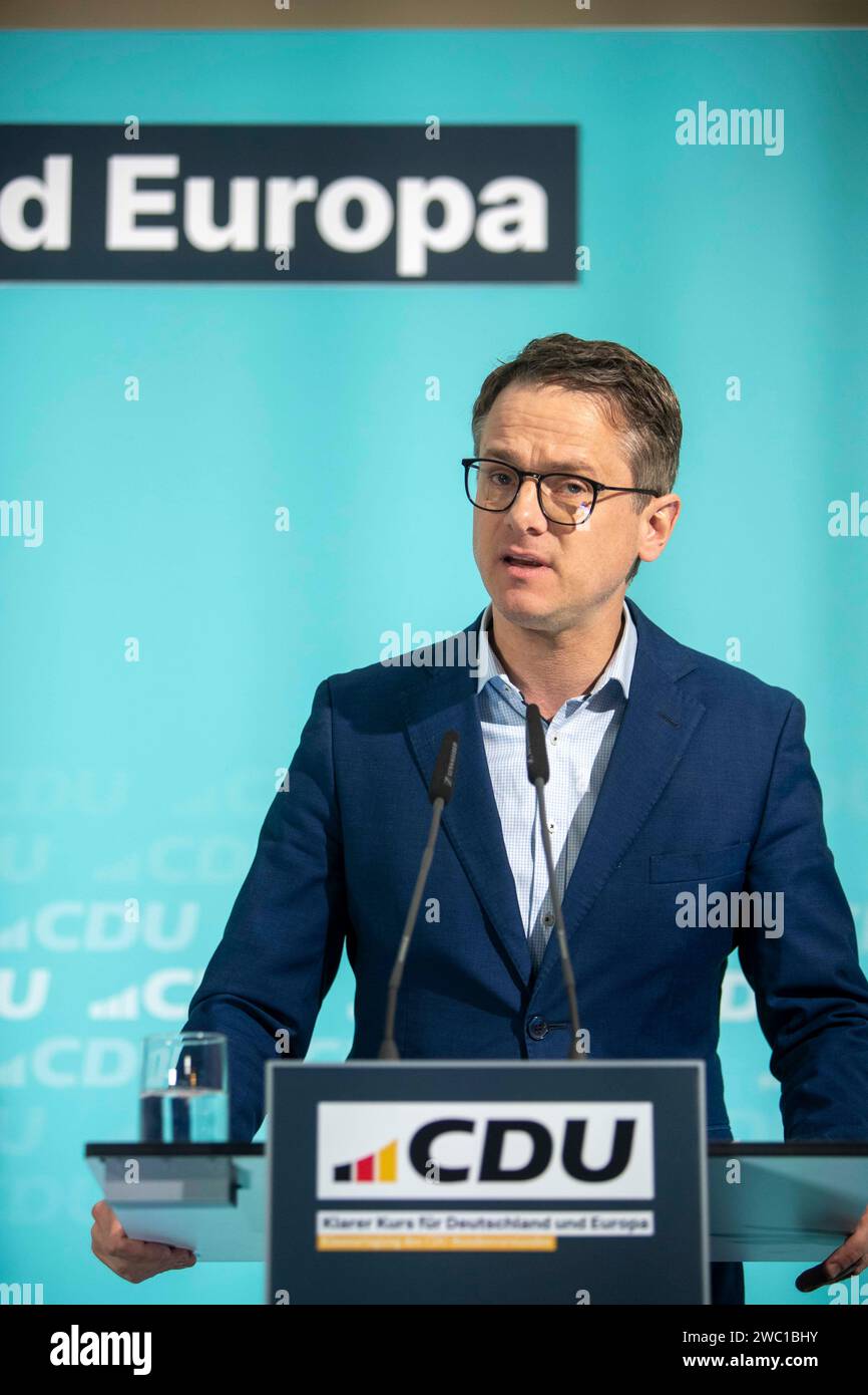 Heidelberg, Germany. 13th Jan, 2024. Carsten Linnemann, CDU Secretary