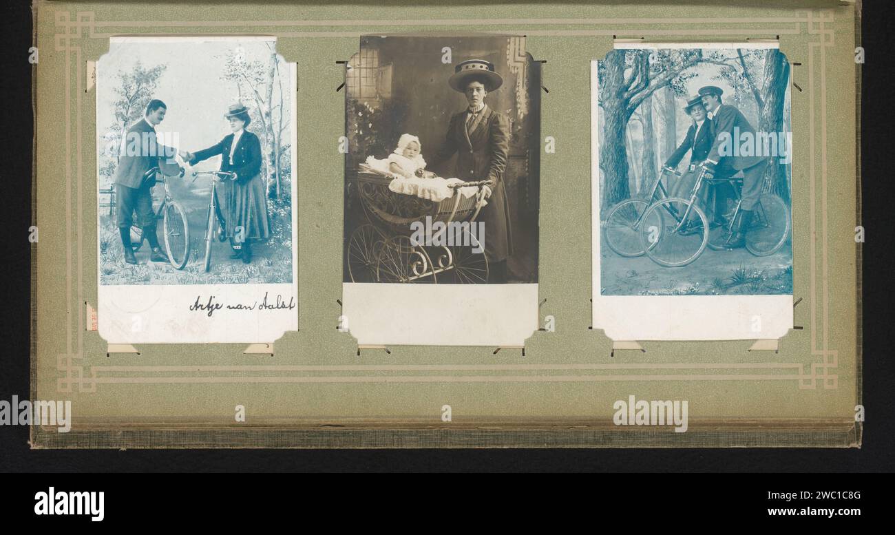 Early 1900s postcard photo of 2 infants in baby carriage Early 1900s postcard photo of 2 infants in baby carriage
