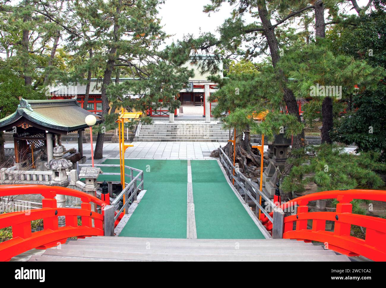 Sumiyoshi Taisha Grand Shrine in Osaka, Japan. Stock Photo