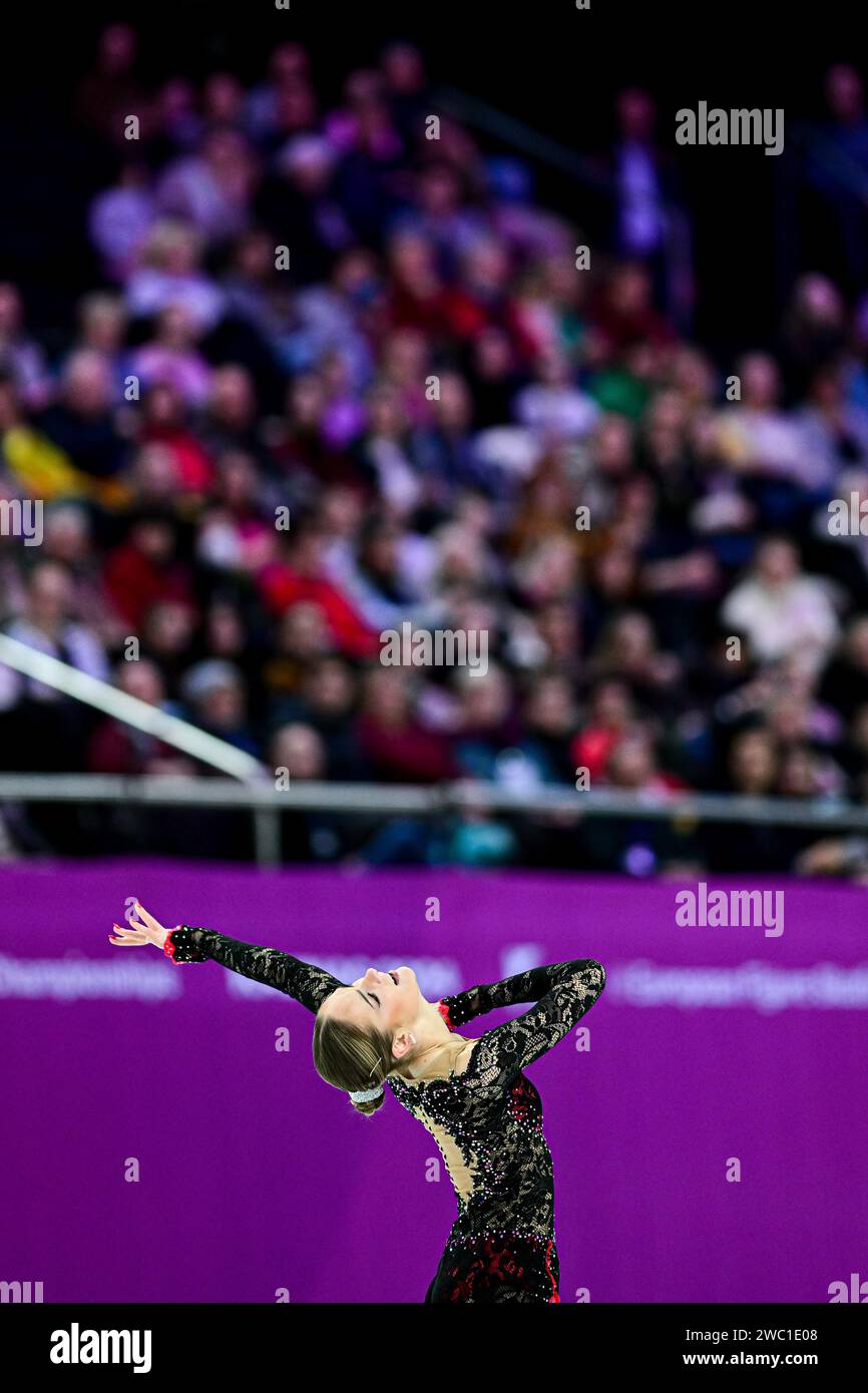 Kristina ISAEV (GER), during Women Free Skating, at the ISU European