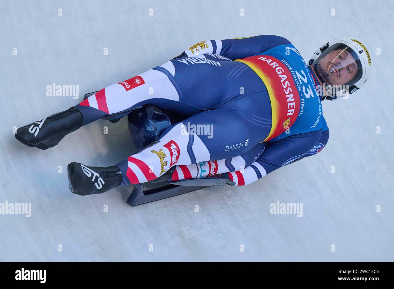 Innsbruck, Österreich 13. 14. Januar 2024 Eberspächer Rennrodel