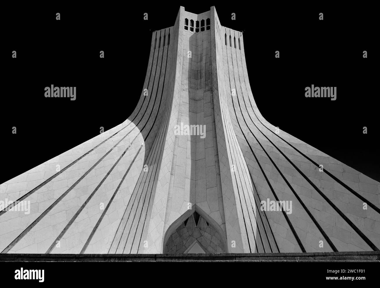Tehran (Teheran), Iran, 06.25.2023:  The Azadi Tower (Shahyad Tower). Details of Azadi tower and square. Stock Photo