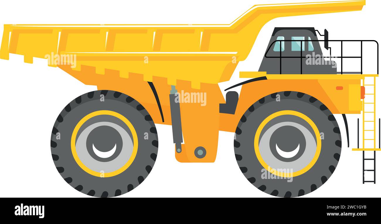 Dump Truck Icon in Flat Style Stock Vector Image & Art - Alamy