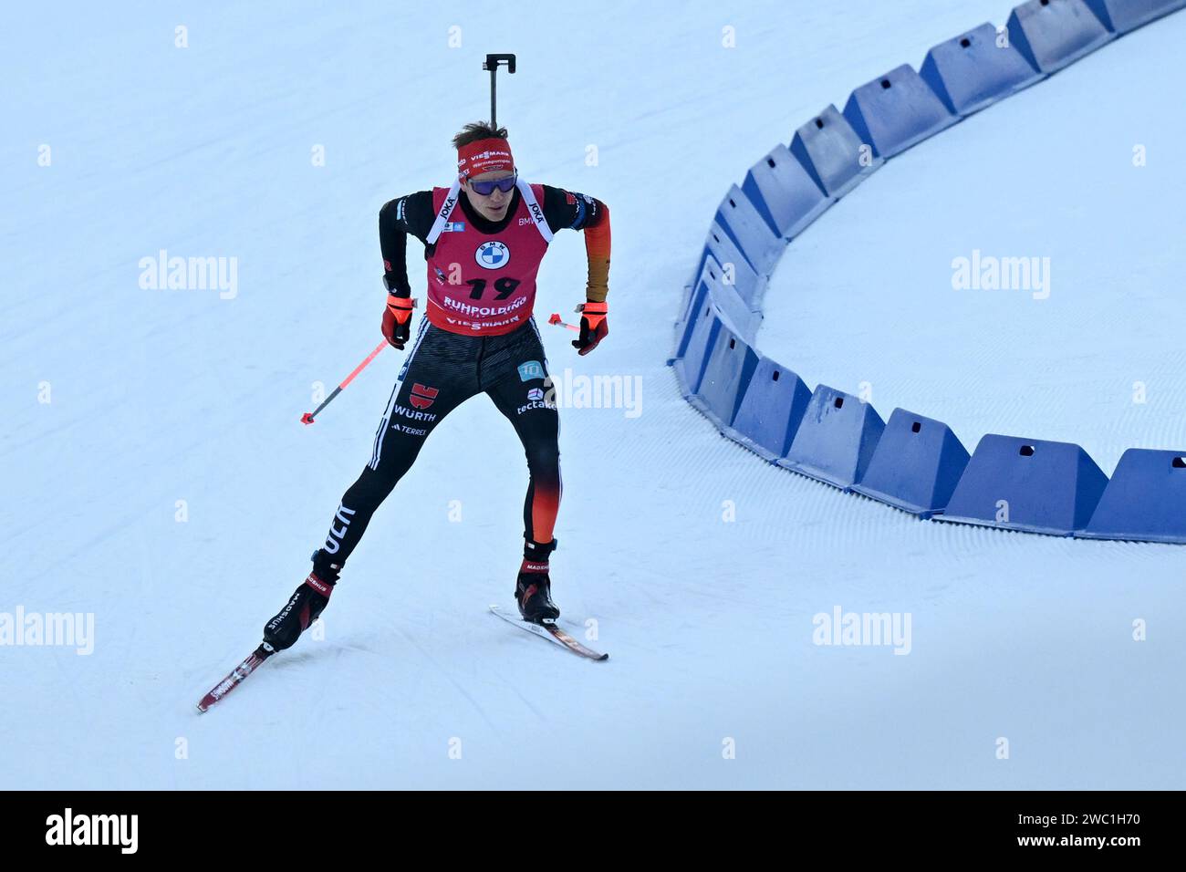 Ruhpolding, Germany. 13th Jan, 2024. Biathlon: World Cup, sprint 10 km