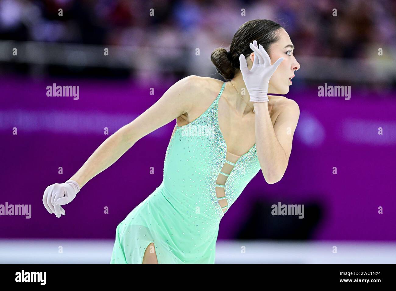 Anastasia GOZHVA (UKR), during Women Free Skating, at the ISU European