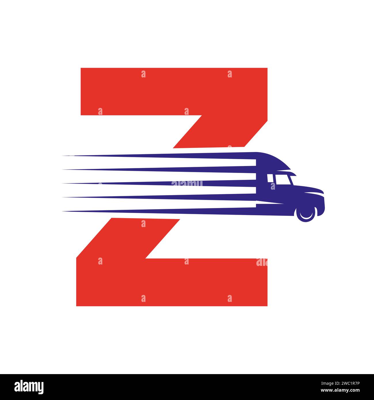 Initial Letter Z Truck Logo For Transportation Symbol. Transportation