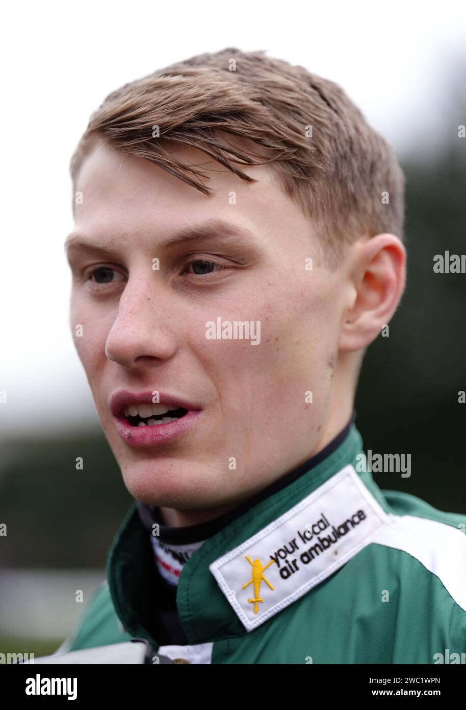Jockey Tristan Durrell at Kempton Park, SunburyonThames. Picture date