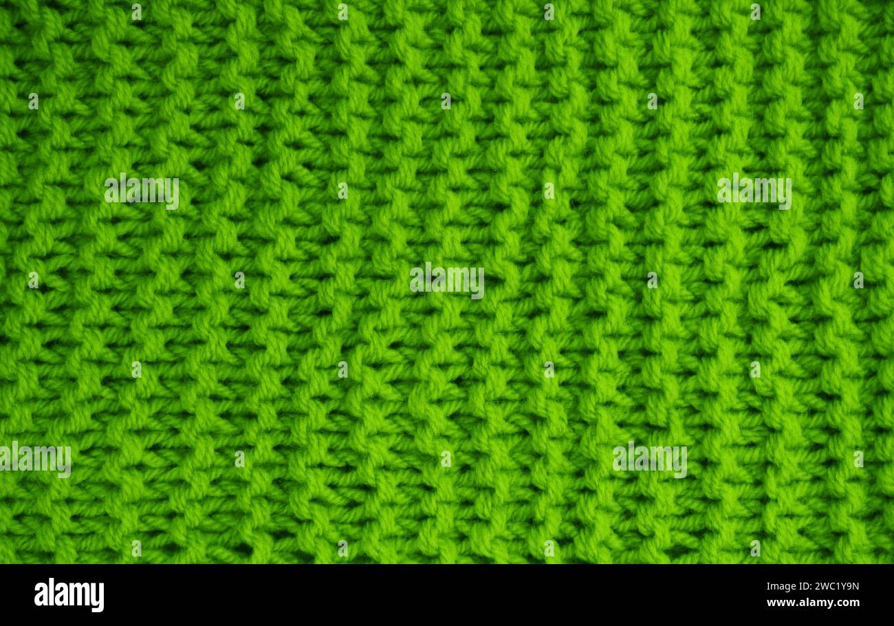 Crochet texture of woolen fabric close-up. Abstract background of blue ...