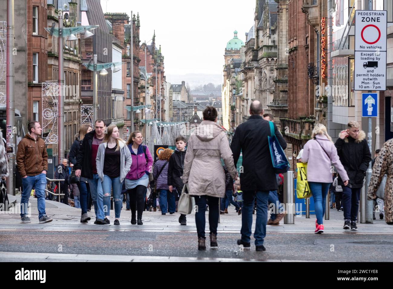 Buchanan street, Glasgow,Escocia, Reino Unido Stock Photo