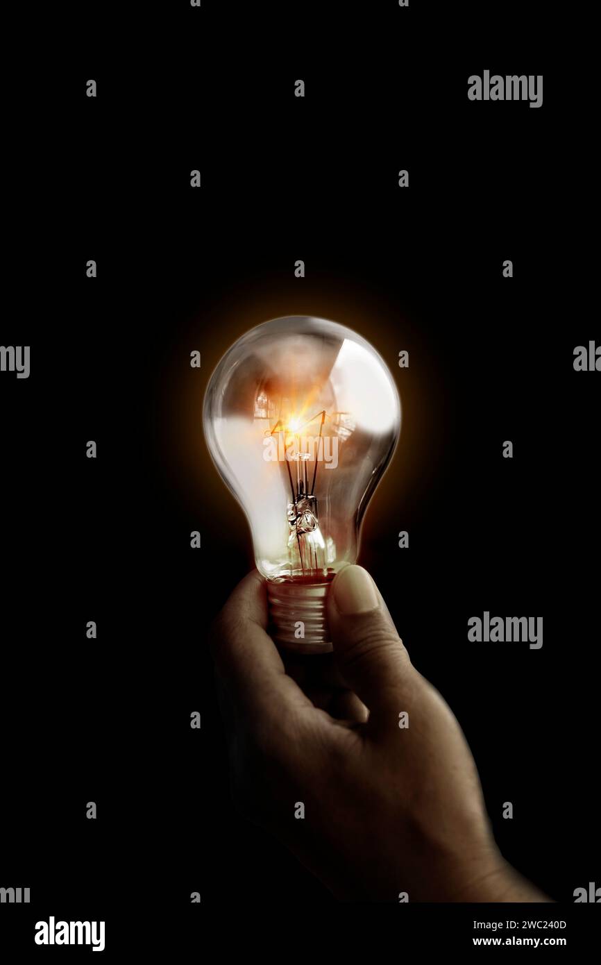Creative new idea. Innovation, brainstorming, inspiration, and solution concepts. Stock Photo