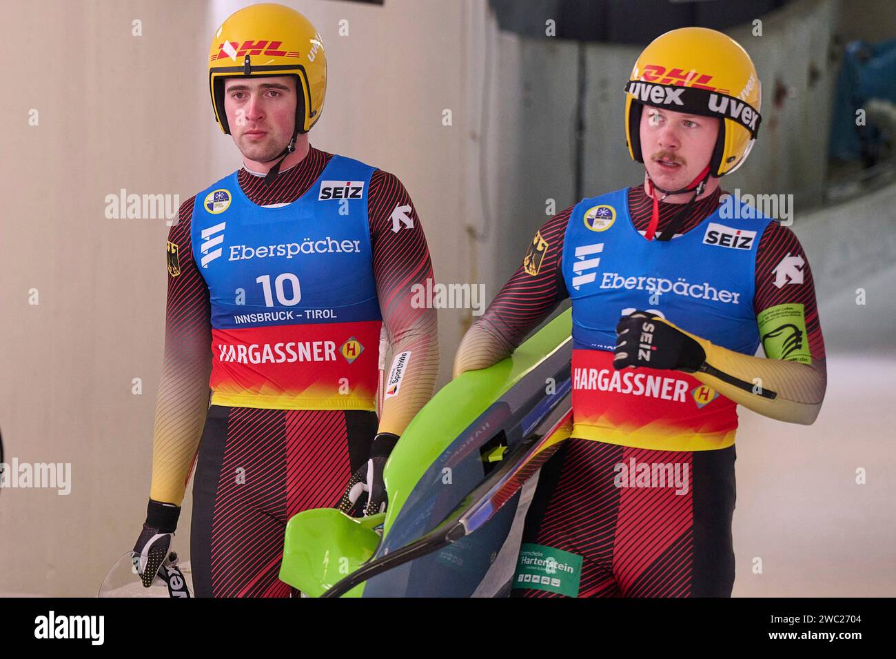 Innsbruck, Österreich 13. 14. Januar 2024 Eberspächer Rennrodel