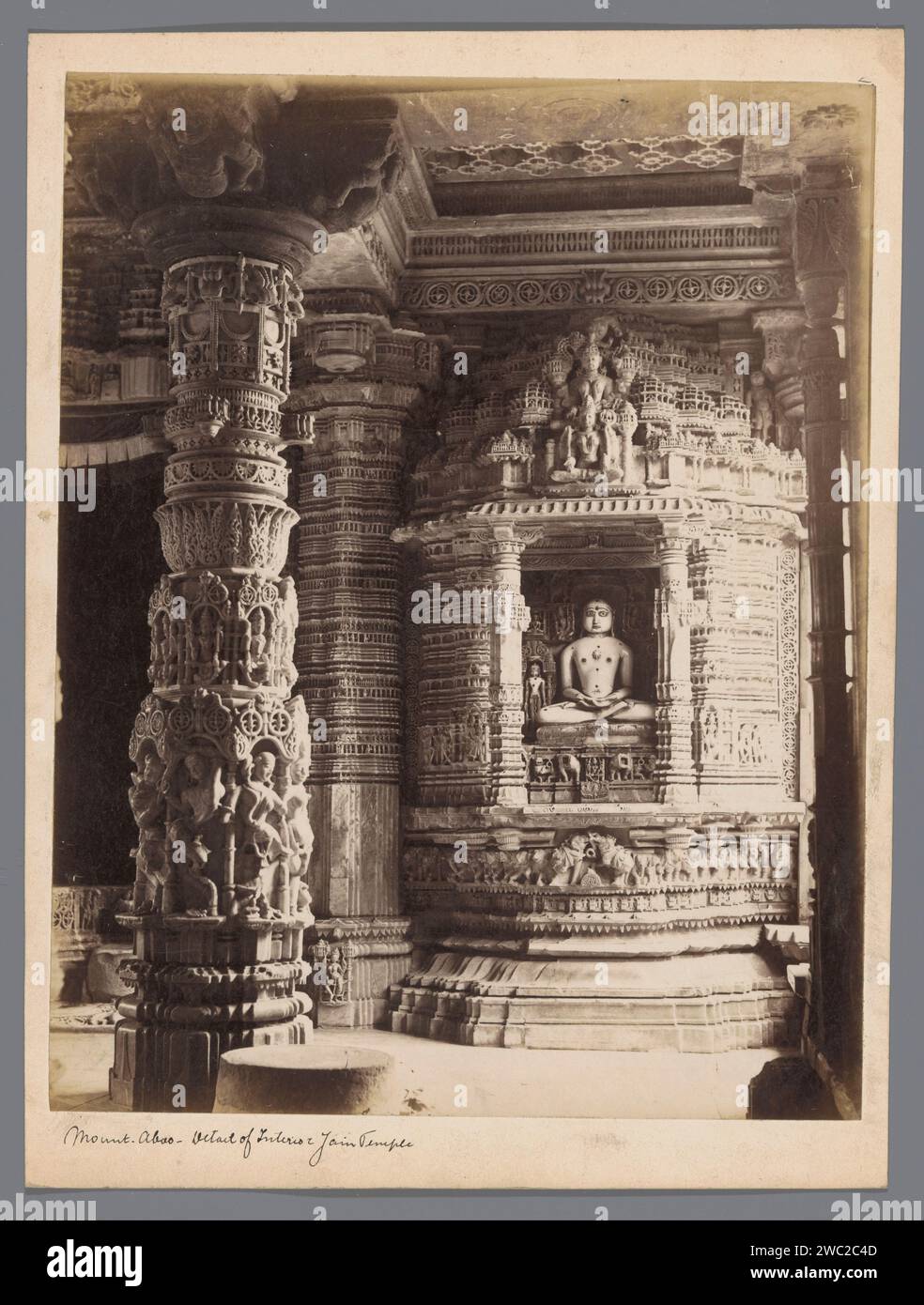 Interior of the Vimala Vasahi Jain temple, Mount Abu, Rajasthan, India ...