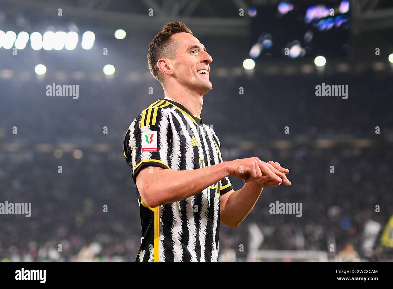 Arkadiusz Milik (Juventus) Celebrates After Scoring During The Coppa ...