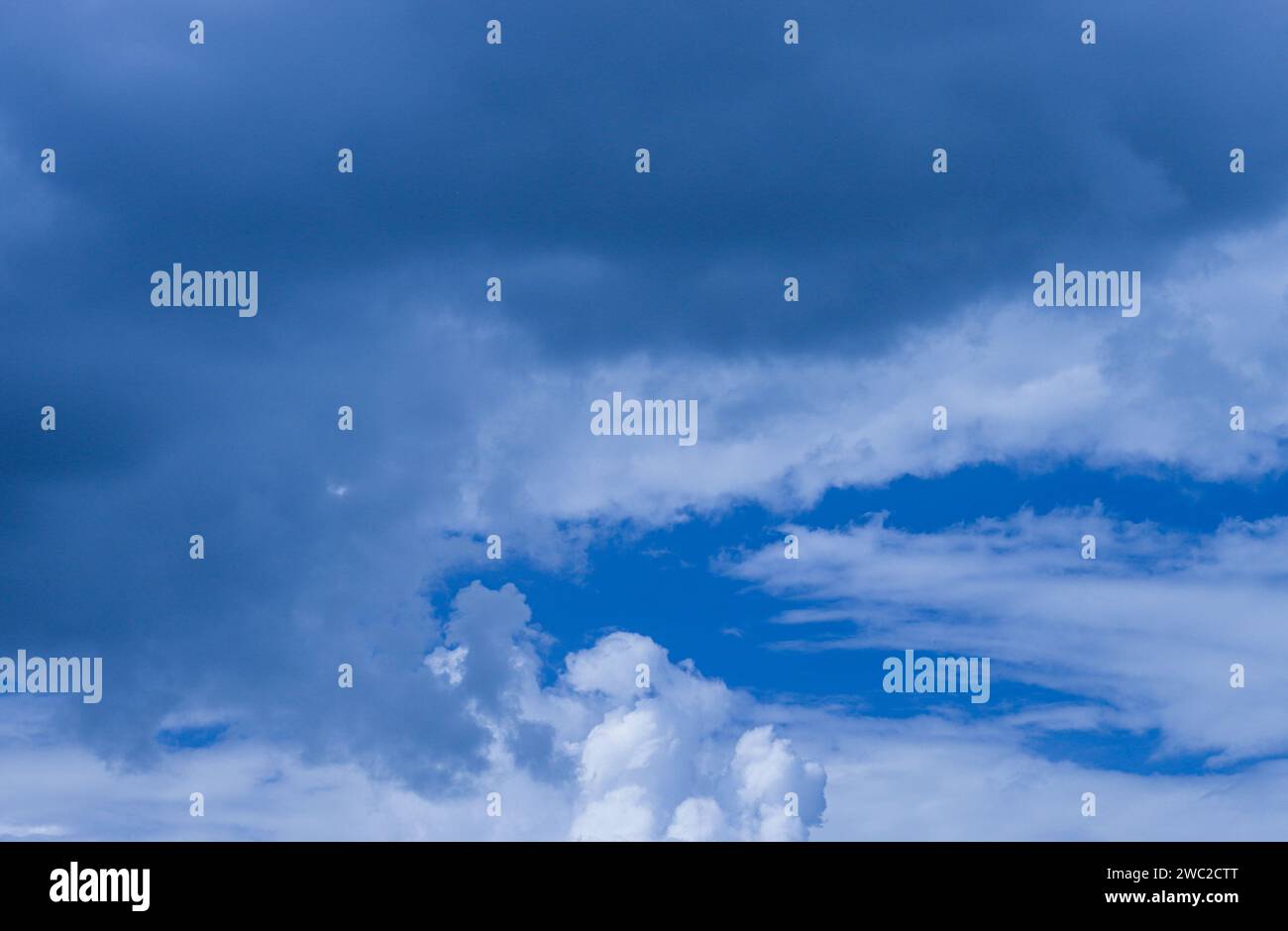 Large dense clouds in the sky. Stock Photo