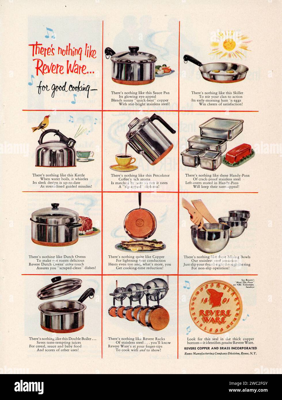 Vintage 'Good Housekeeping' March 1953 Magazine Advert, USA Stock Photo