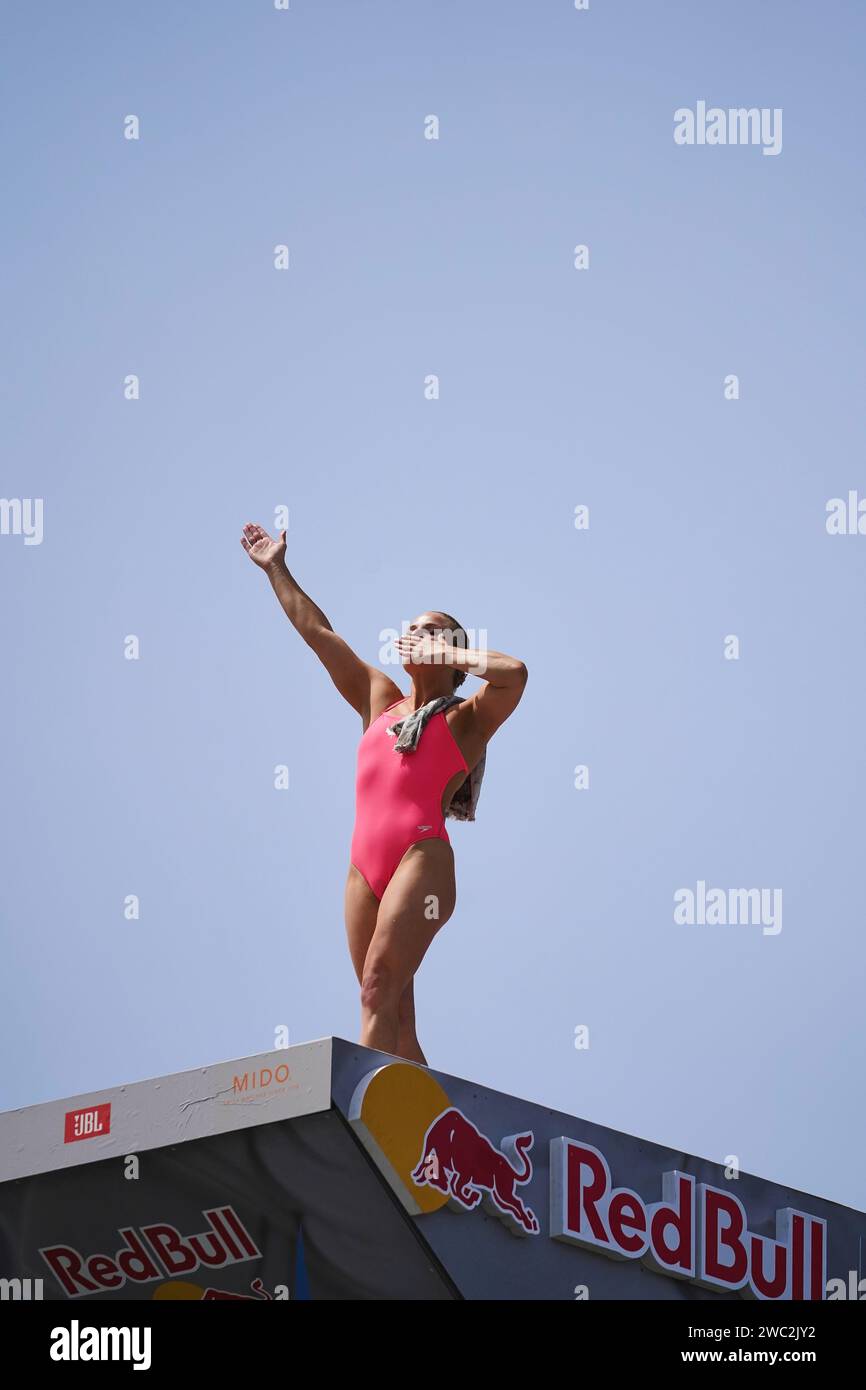 Red bull cliff diving Paris 2022 Stock Photo