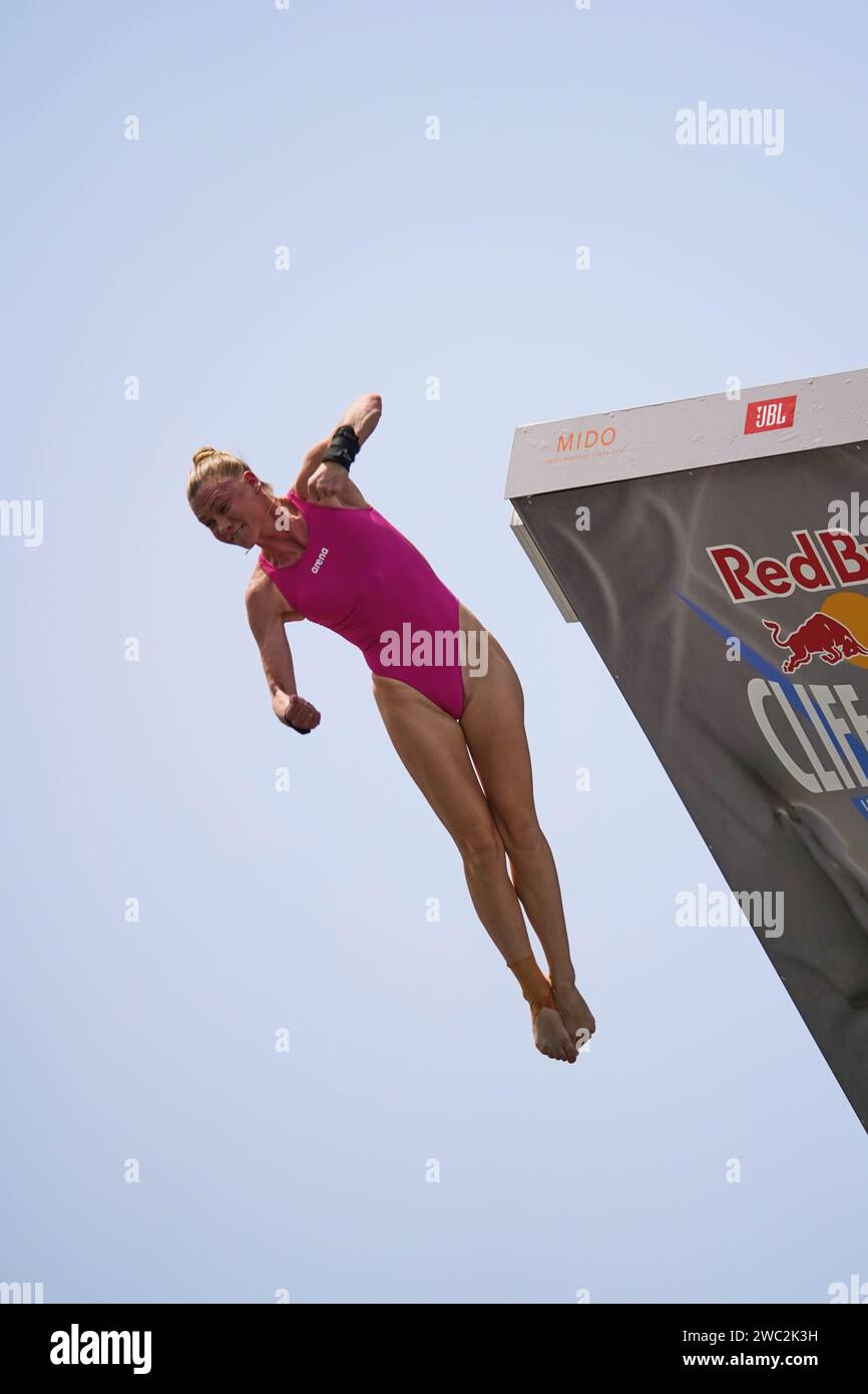 Red bull cliff diving Paris 2022 Stock Photo Alamy