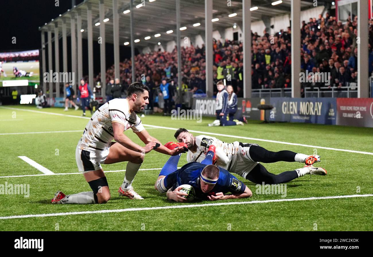 Edinburgh's Glen Young scores their side's first try of the game during