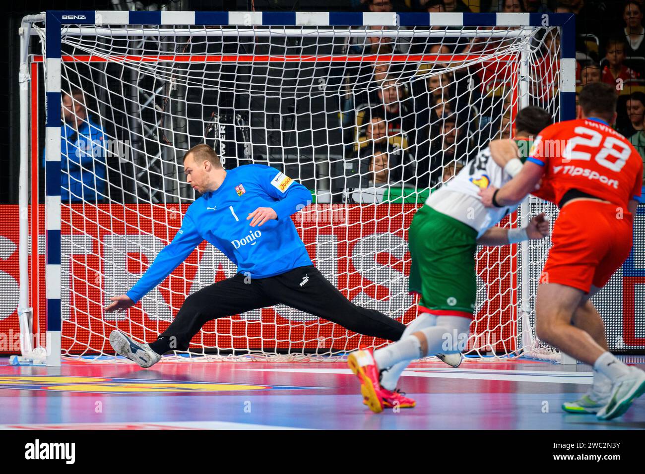 Munich, Germany. 13th Jan, 2024. Handball European Championship, Czech