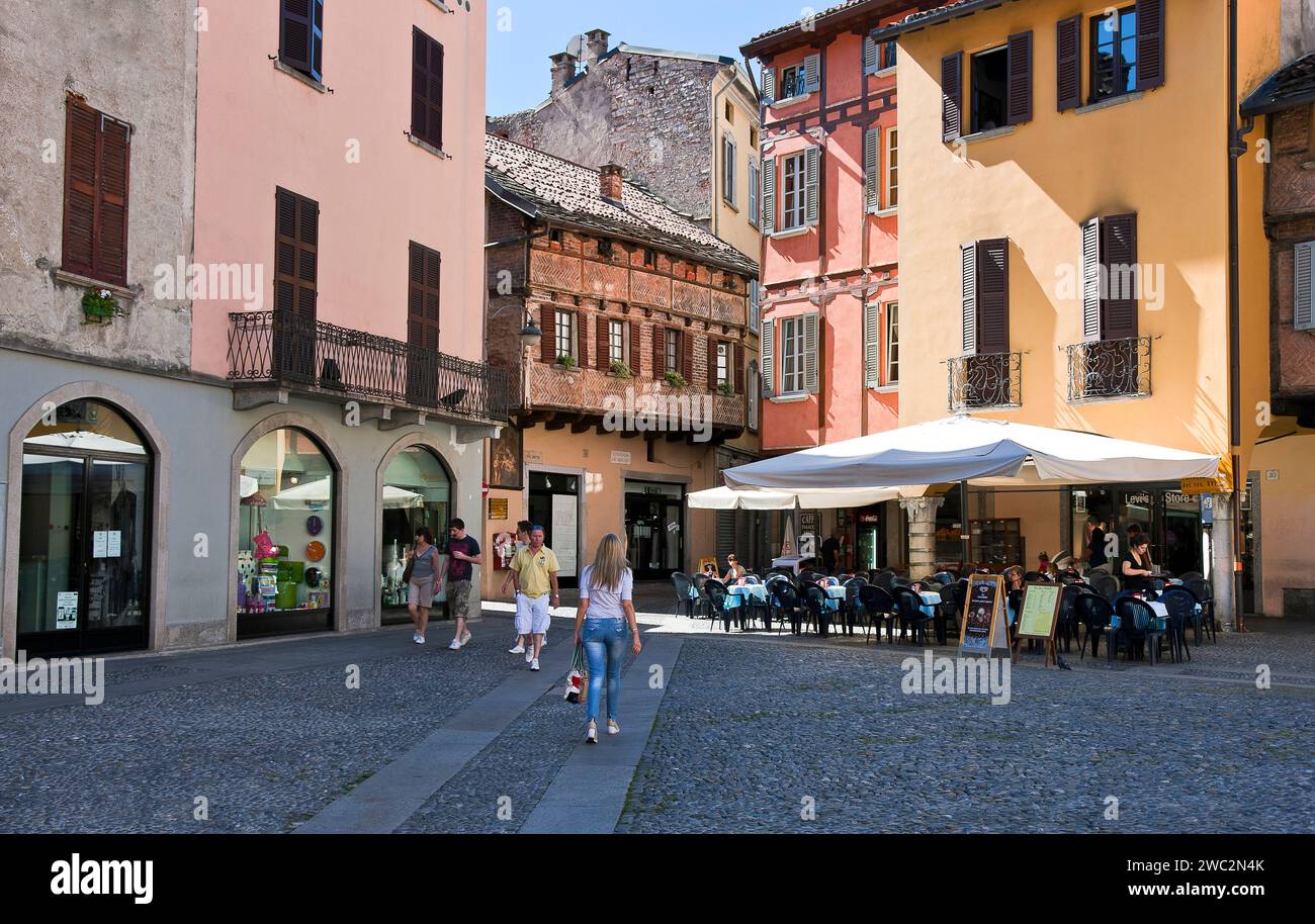 Italy, Lombardy, Como, Piazza San Fedele Stock Photo