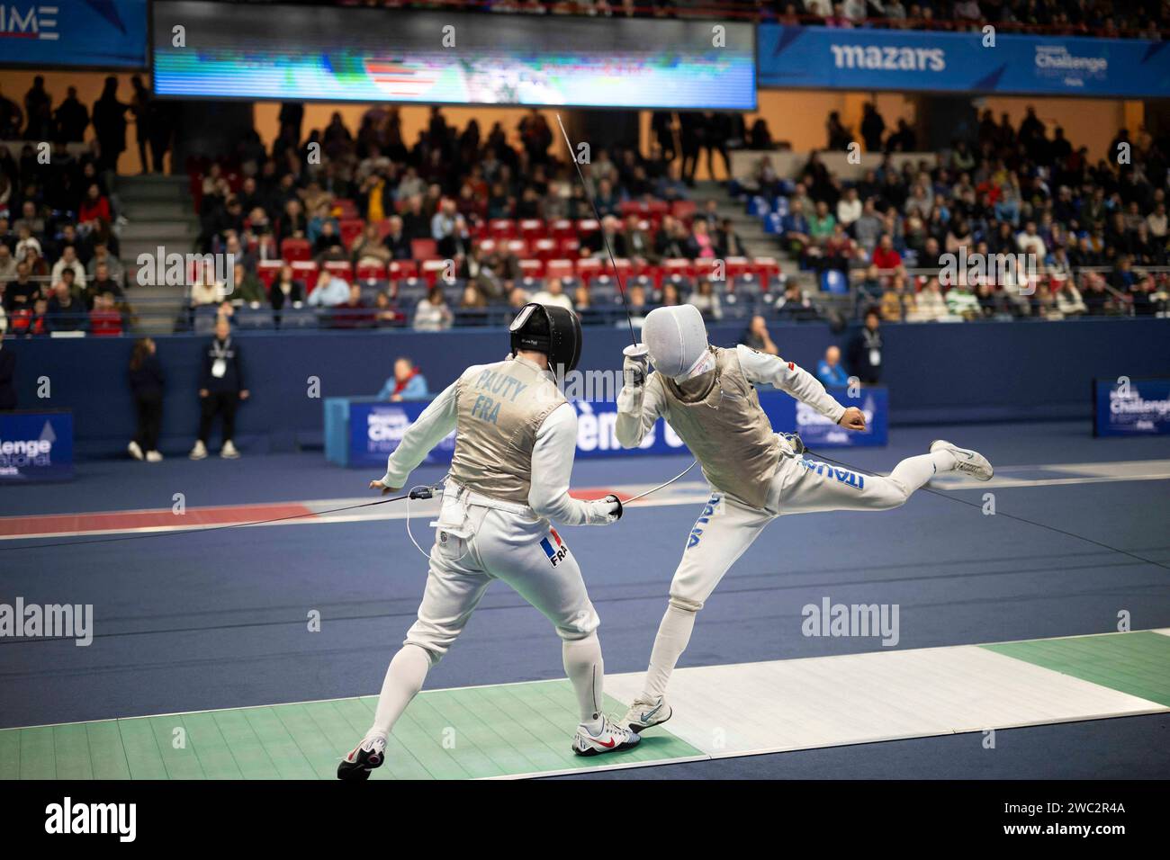 Paris, France. 13th Jan, 2024. Fencing Match (FOIL) between PAUTY