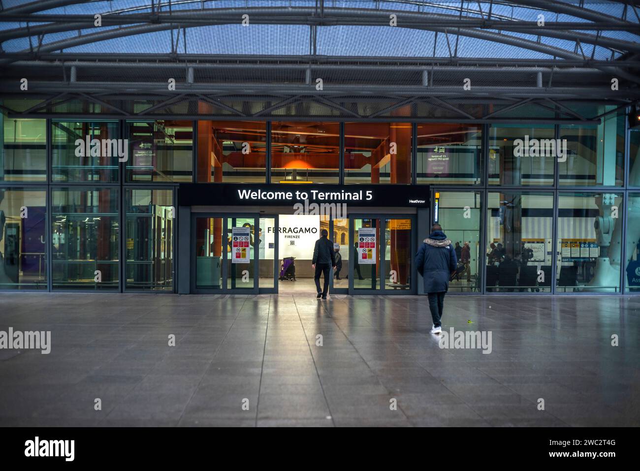 Heathrow airport terminal 5 building entrance heathrow london