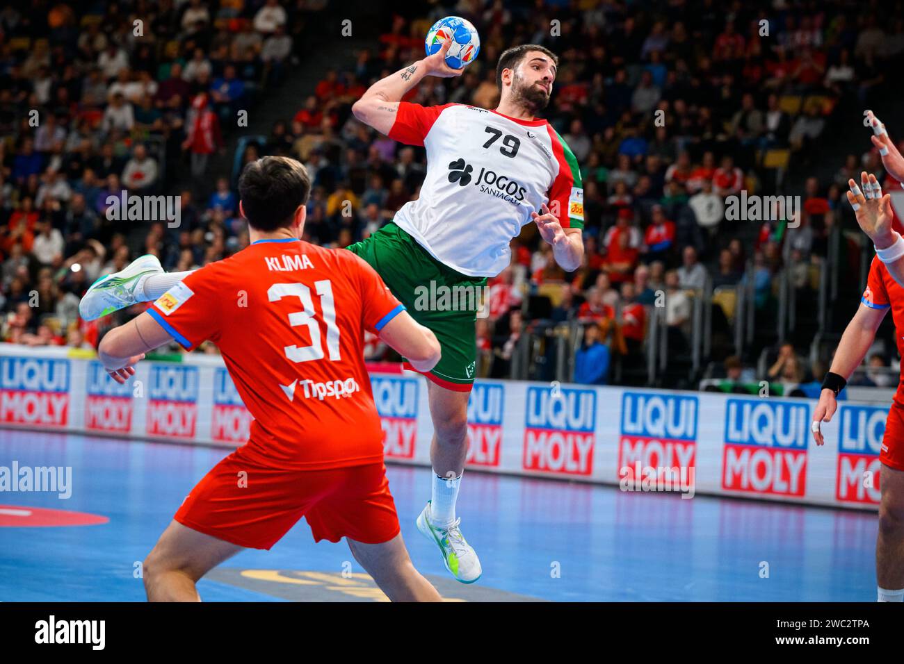 Munich, Germany. 13th Jan, 2024. Handball European Championship, Czech