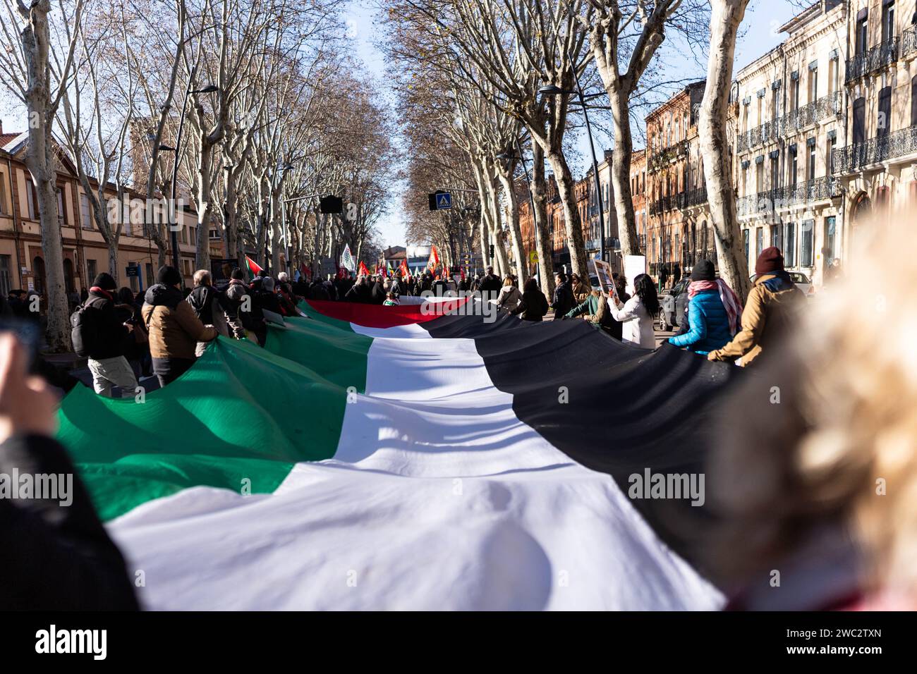 Toulouse France 13th Jan 2024 Demonstration In Support Of Palestine   Toulouse France 13th Jan 2024 Demonstration In Support Of Palestine In The City Center Of Toulouse France On January 13 2024 Photo By Alexis Jumeauabacapresscom Credit Abaca Pressalamy Live News 2WC2TXN 