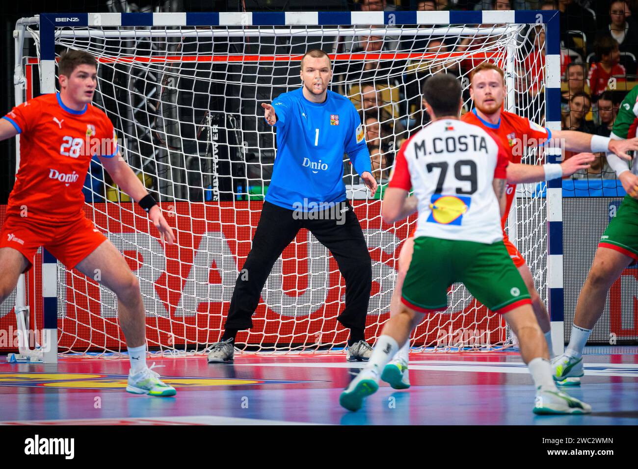 Munich, Germany. 13th Jan, 2024. Handball European Championship, Czech