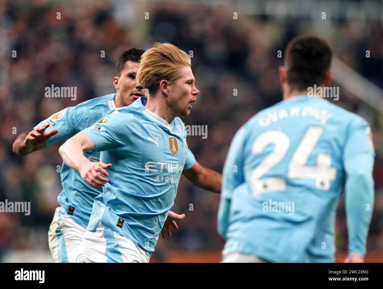 Kevin de bruyne celebration 2024 hi-res stock photography and images